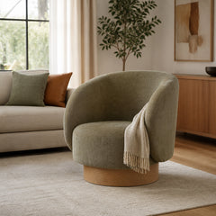 Curtis Sage Green Modern Swivel Accent Chair