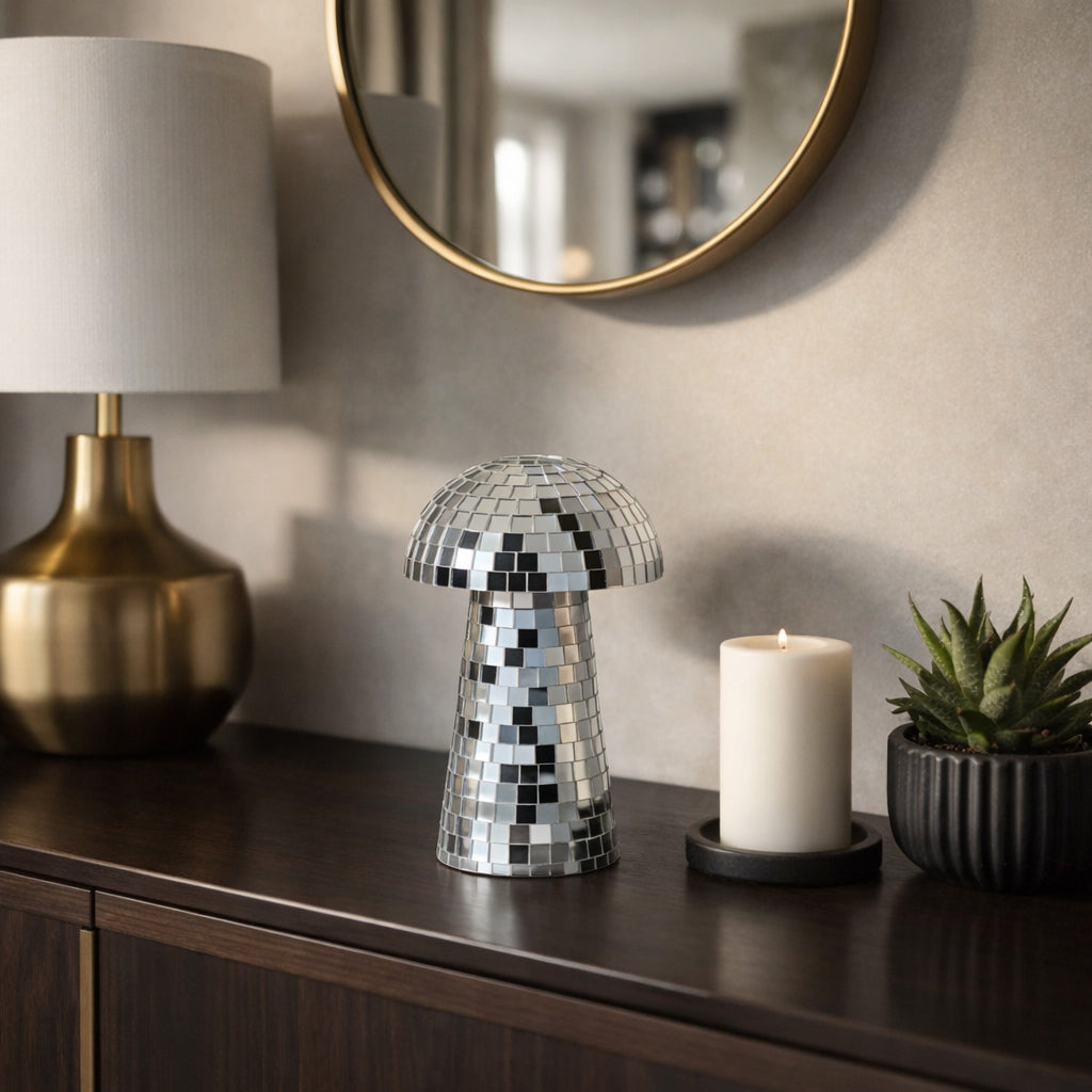 Lakeshore Silver Small Mosaic Mushroom