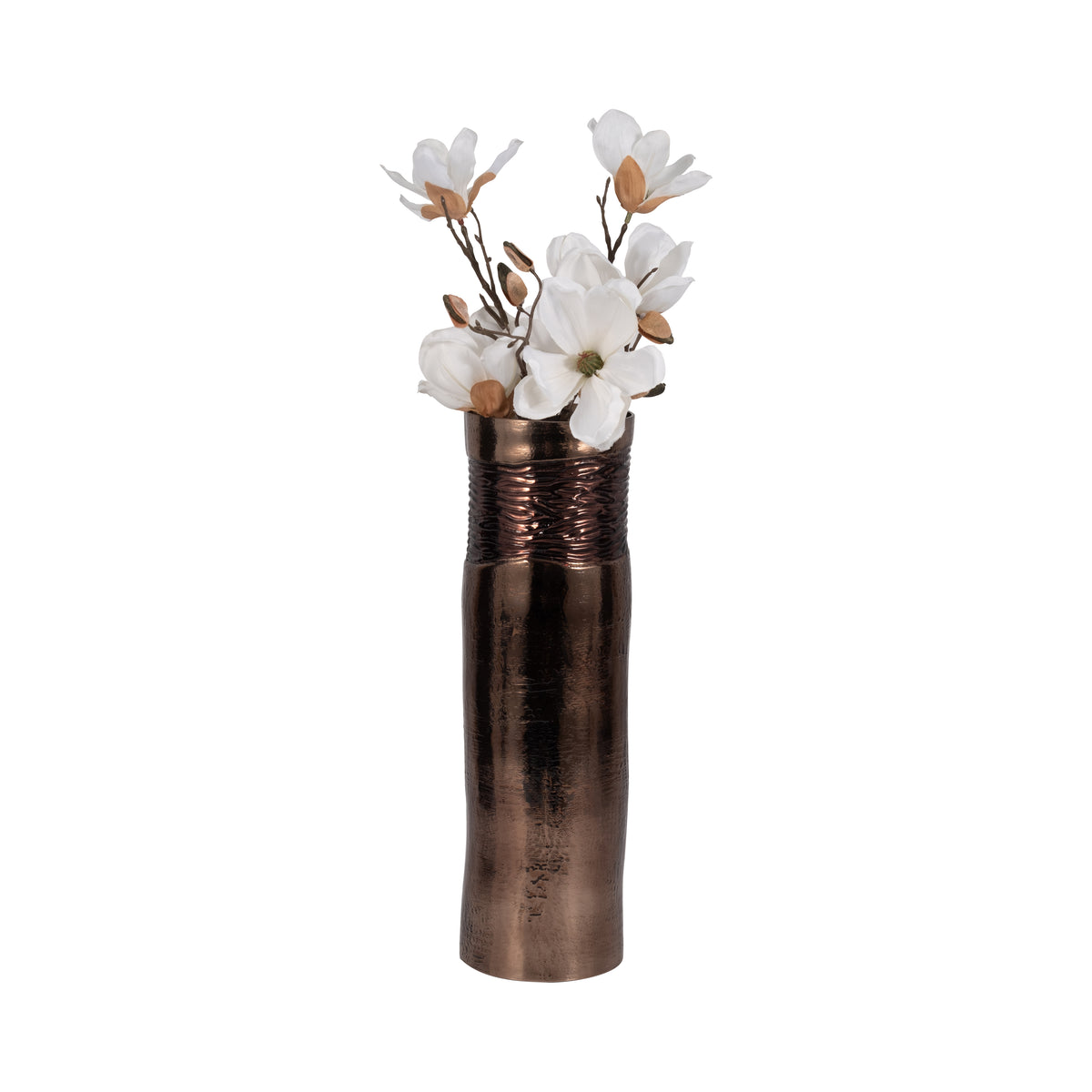 Llanada Bronze Large Glass Textured Enamel Vase