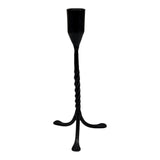 Wahtoke Black Small Twisted Iron Taper Holder