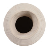 Brazos Ivory Medium Paper Mache Ribbed Vase
