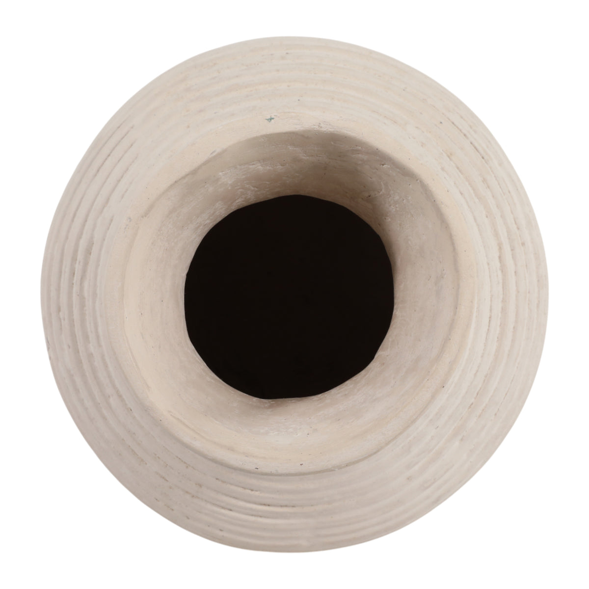 Brazos Ivory Medium Paper Mache Ribbed Vase