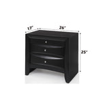 Ireland Black Nightstand