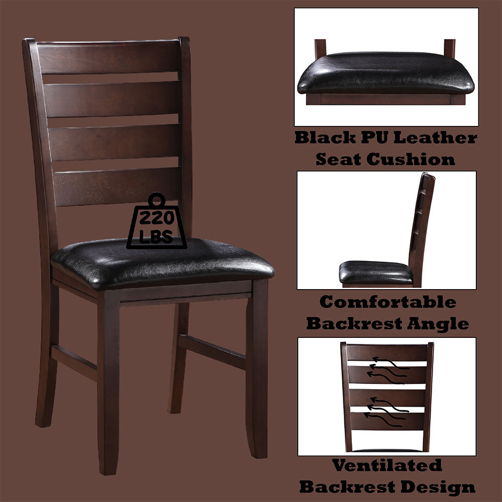 Urbana Black/Cherry Side Chair (Set of 2)