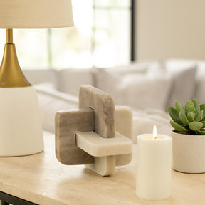 Thornton White/Beige Marble Knot
