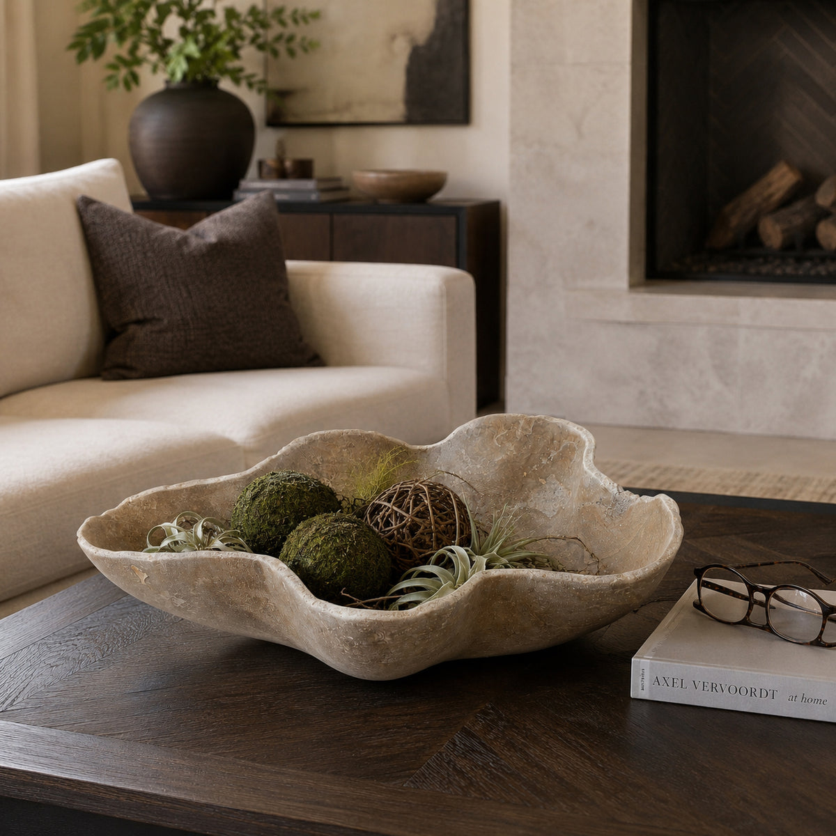 Marcmore Natural Onyx Decorative Bowl