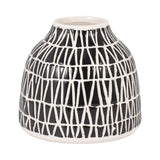 Ingleside Black Ceramic Tribal Vase