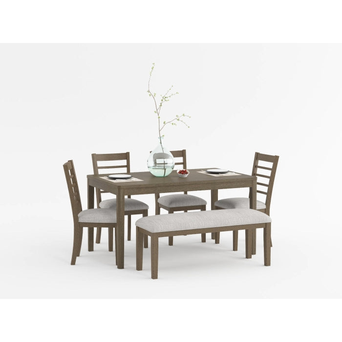 Emilia Brown 6-Piece Pack Dining Set