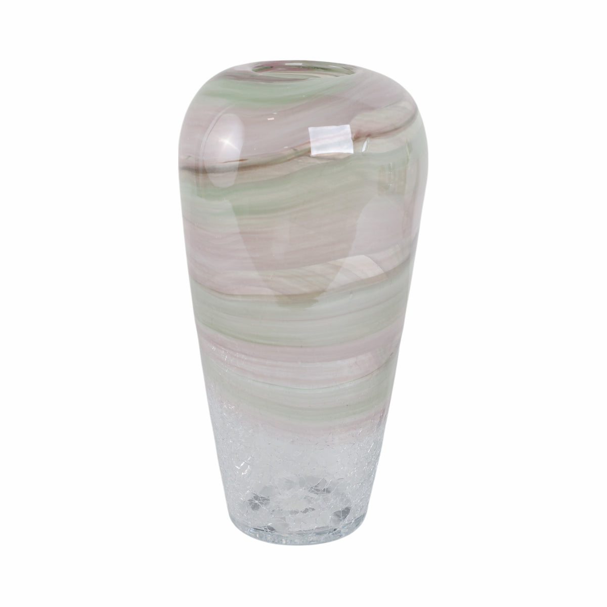 Liberty Clear Glass Crackled Vase