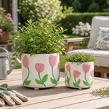 Gartondale Pink/Green Planters (Set of 2)