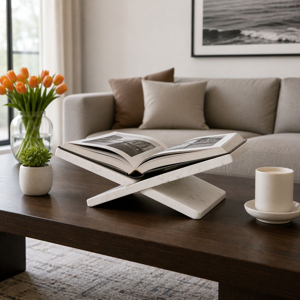 Havenrun White Bookstand