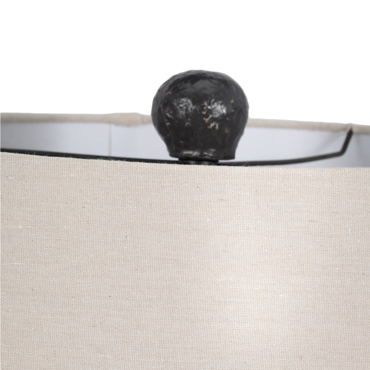Orange Black/Beige Tall Knobby Table Lamp