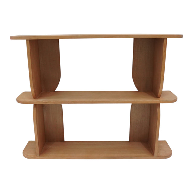 Hydesville Natural Modern 2-Row Wall Shelf