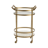 Vine Grove Gold/White Bar Cart