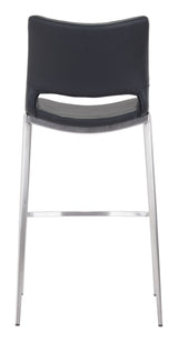 Ace Black & Silver Barstool (Set of 2)