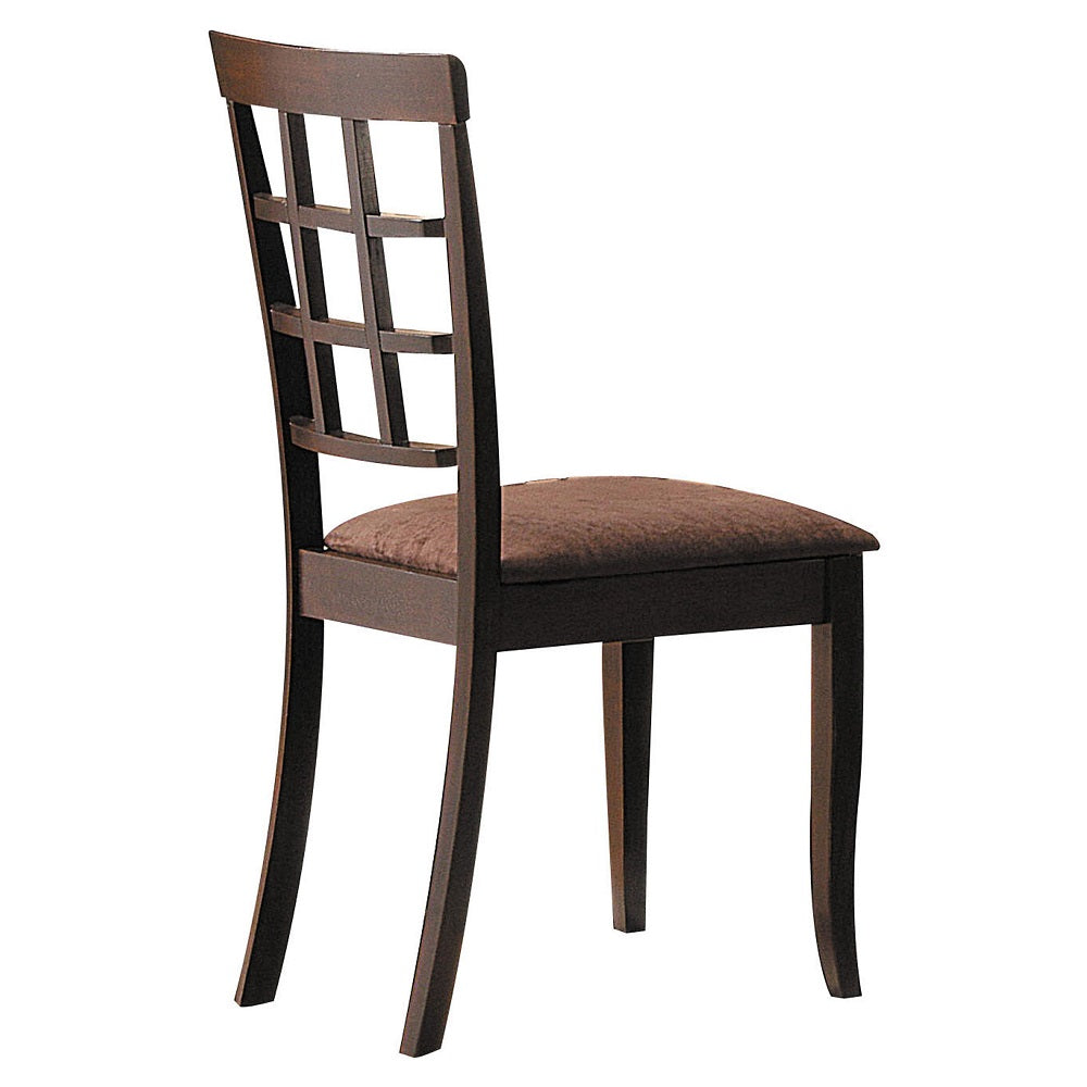 Cardiff Dark Brown/Espresso Side Chair (Set of 2)