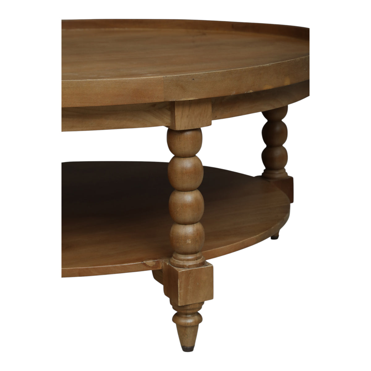 Sandia Brown Traditional Coffee Table with Shelf