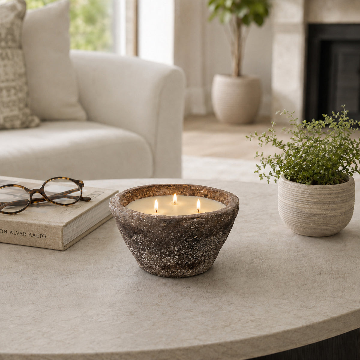 Dresser Stone/Brown Vanilla Ecomix Candle