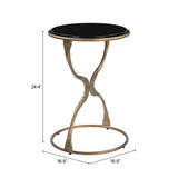 Tempus Black & Brass Accent Table