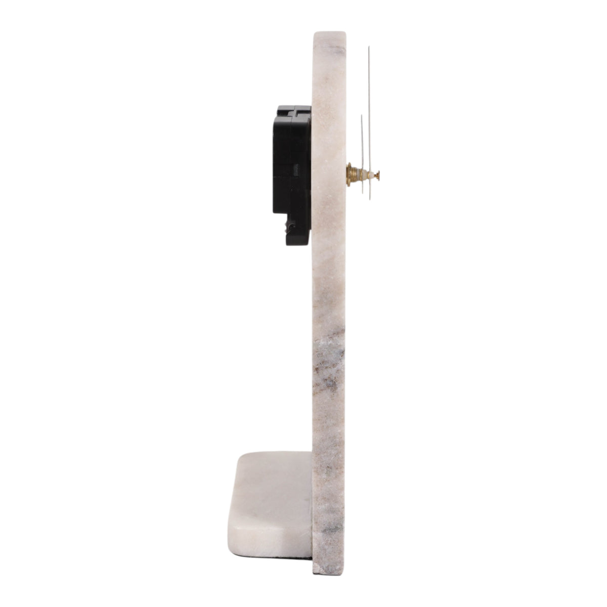 Claussenius Beige/Brown Arch Marble Table Clock