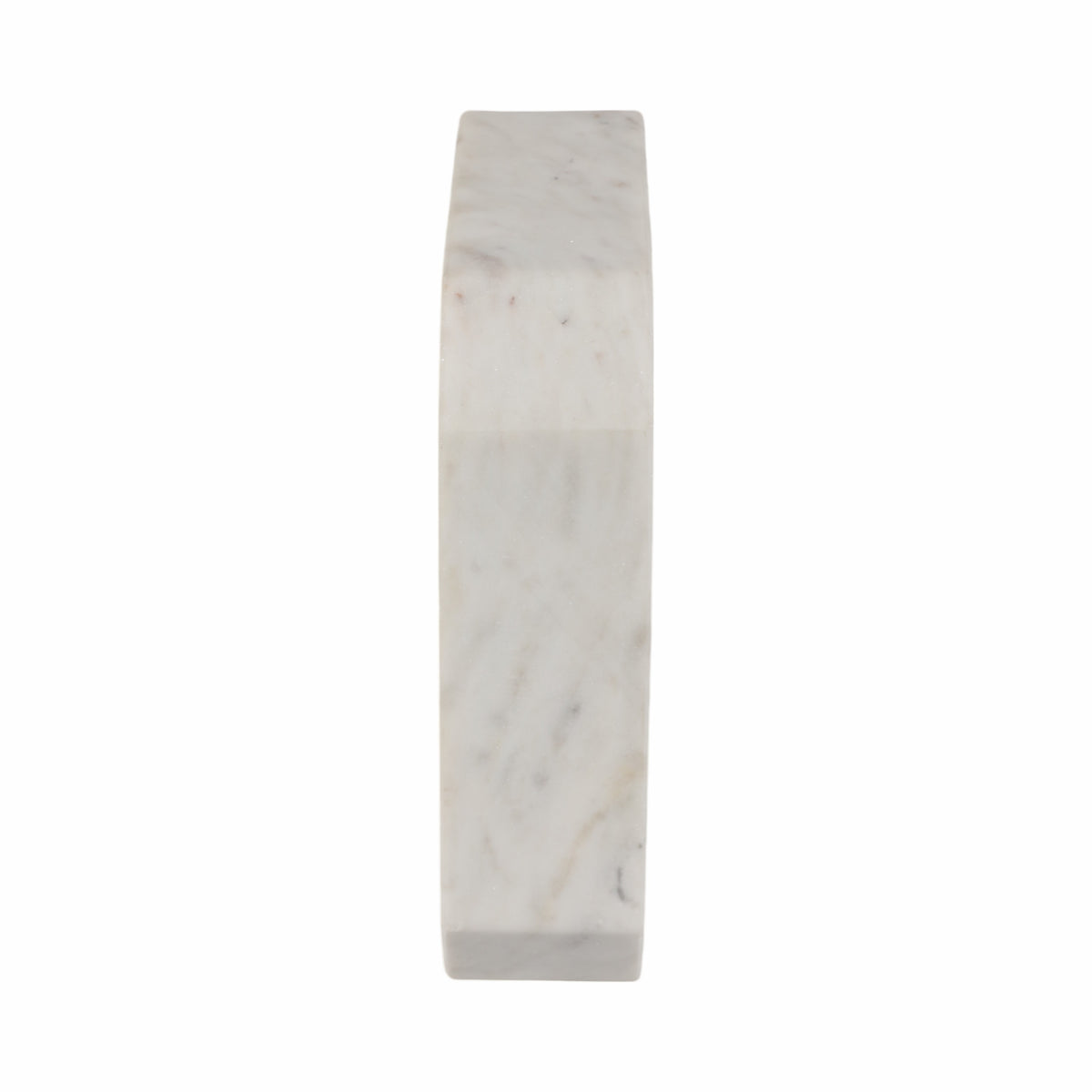 Valestone White/Gold Large Marble Octagon Clock