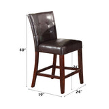 Britney Espresso/Walnut Counter Height Chair (Set of 2)