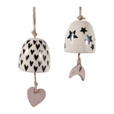 Lennonwind Ivory/Black Bells (Set of 2)