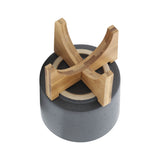 Swiss Bar Gray/Brown Planter with Wood Stand