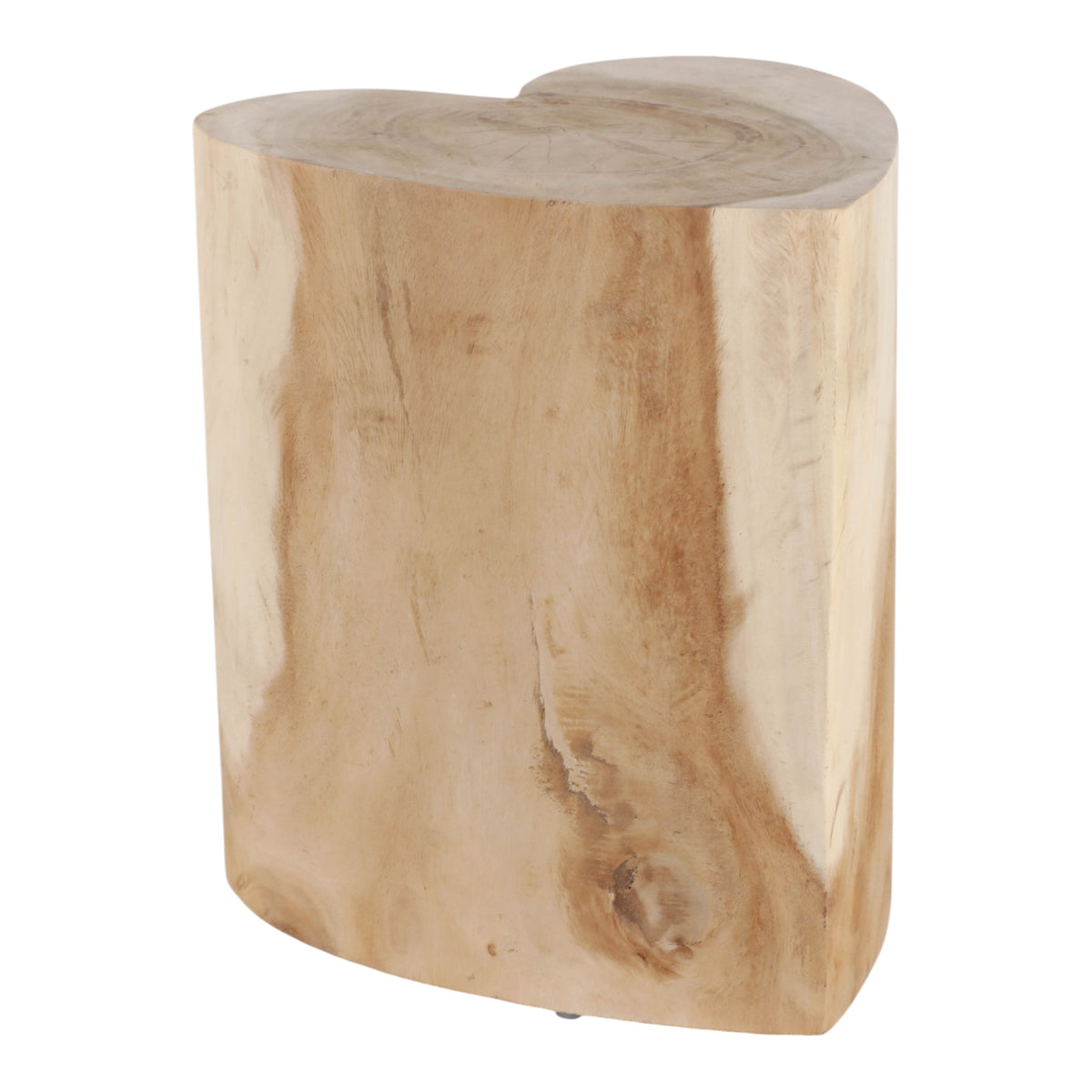 Storrie Natural Heart Shaped Wood Side Table