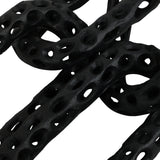 Caseyley Black Pierced Metal 4-Chain Link Object
