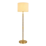 Auberry Light Brown Floor Lamp with Marble Pole