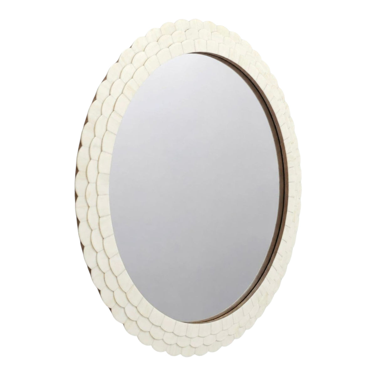 James Ivory Scallop Resin Tile Mirror