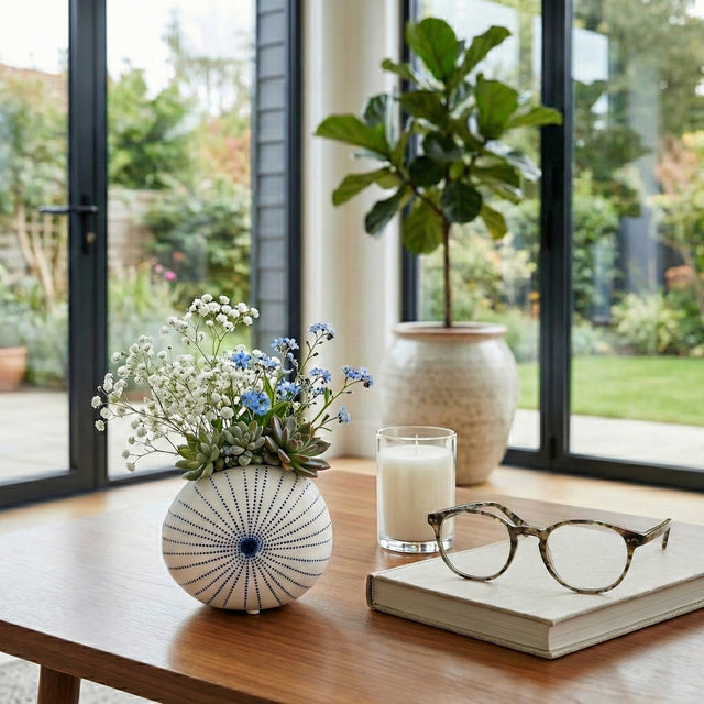 Lochford White/Blue Vase