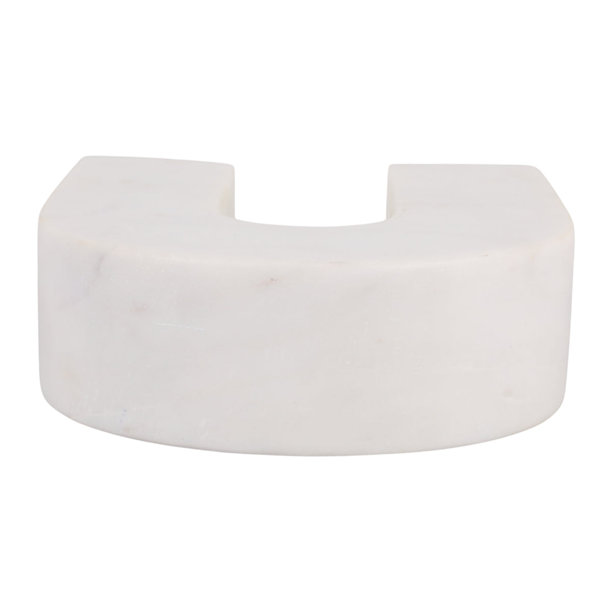 Hillcrest White Large Marble Horseshoe Tabletop Decor - 17596-01EC