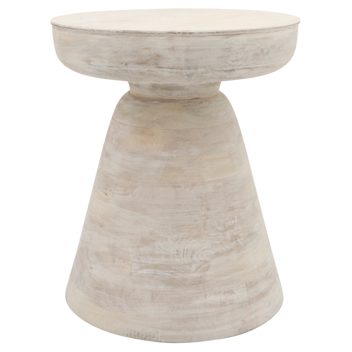 Ranchita White Wood Side Table