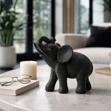 Prestonlake Black Resin Elephant Table Accent - 16285-02EC