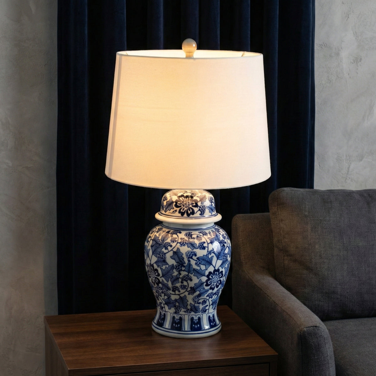 Cohencross Blue/White Lamp