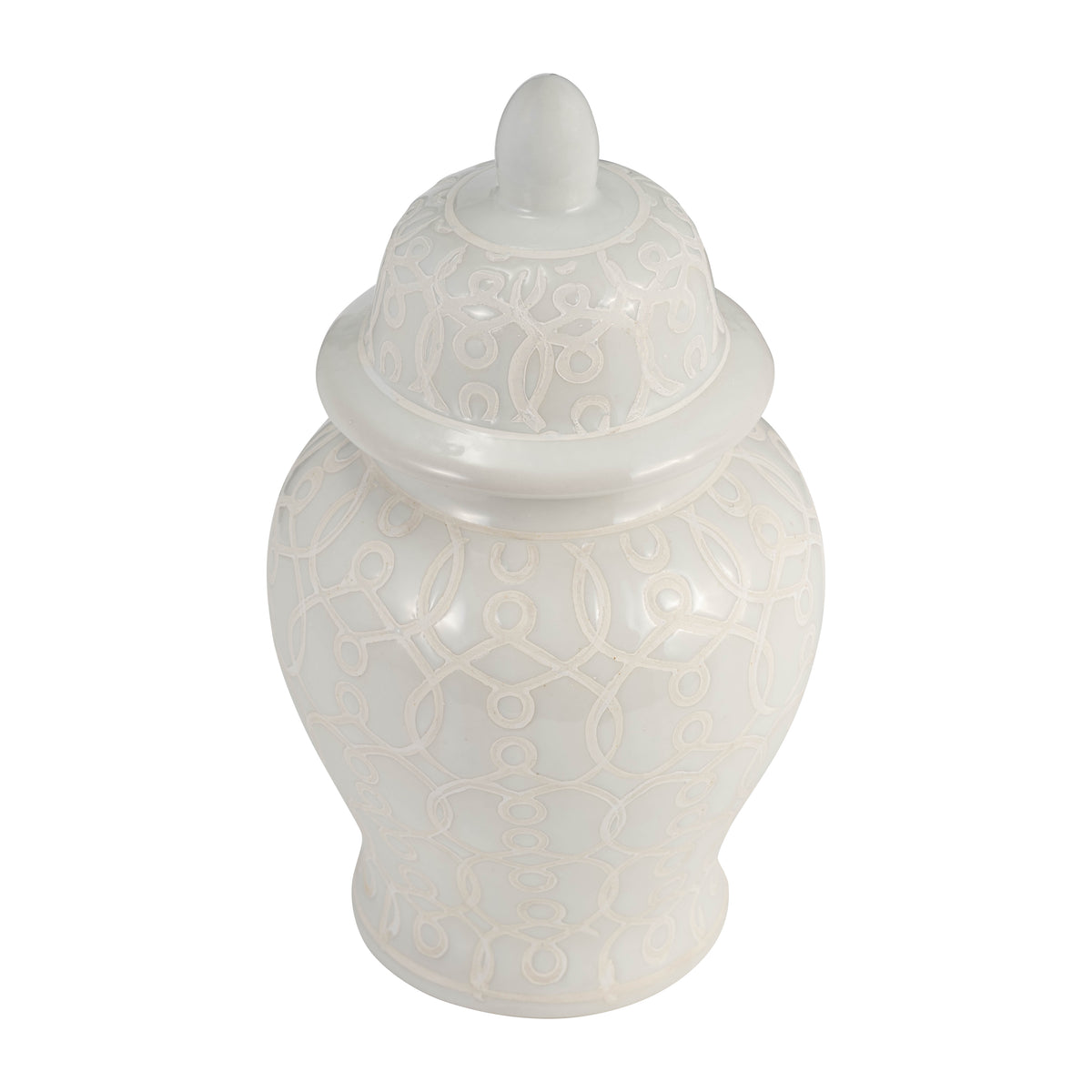 Shackelford Ivory Temple Jar - 16077EC