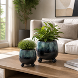Suttonoak Blue Planters (Set of 2)