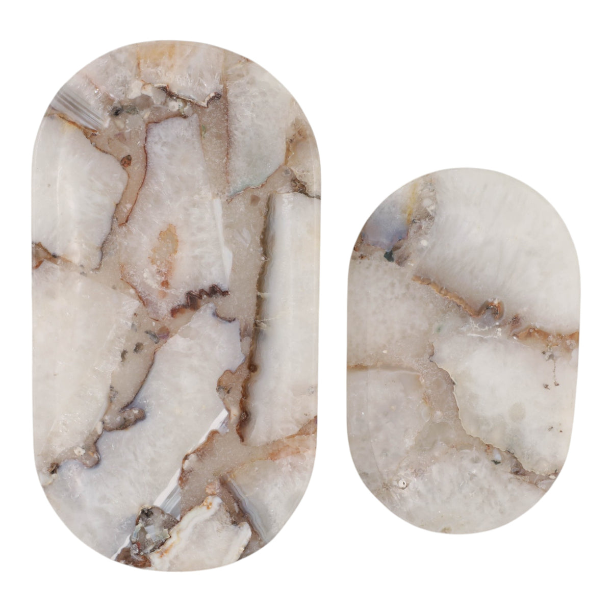 Nadeau Multicolor Agate Trays (Set of 2)