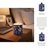Parkfield Blue/White Ceramic Chinoiserie Scntd Candle
