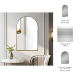 Elmco Gold Arch Mirror with 4 Knobs