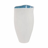 Kelseyland White Textured Organic Vase with Reactive Inside