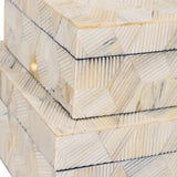 Dunmovin Multicolor Etched Geo Cube Resin Boxes (Set of 2)