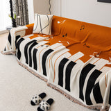 Cozy Chenille Dynamic Notes Sectional Couch Cover Blanket, Perfect Couch Throw Covers for Pets