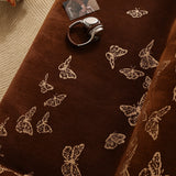 Butterfly Jacquard Soft Couch Blankets Cover for Couch Reversible Modern Sofa Slipcover Throw Covers