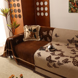 Butterfly Jacquard Soft Couch Blankets Cover for Couch Reversible Modern Sofa Slipcover Throw Covers