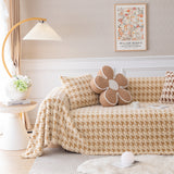 Luxury Plush Universal Couch Cover Blanket, Washable Couch Protector Houndstooth Sofa Covers