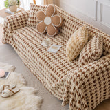 Luxury Plush Universal Couch Cover Blanket, Washable Couch Protector Houndstooth Sofa Covers