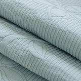 Floral Cotton Quilted Sofa Cover, Non-Slip Couch Protector with Scalloped Edges